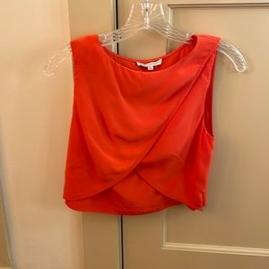Rebecca Minkoff coral crop top.